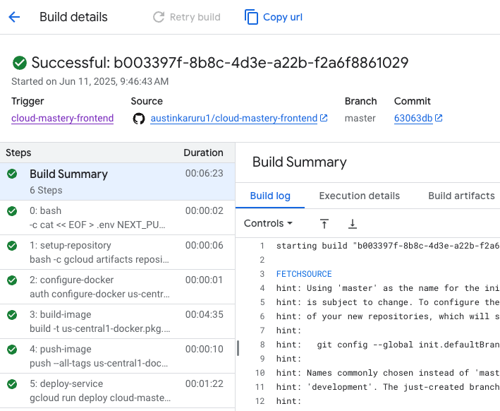 Frontend Build Successful