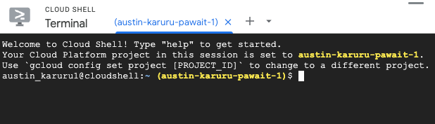 Cloud Shell Terminal Ready