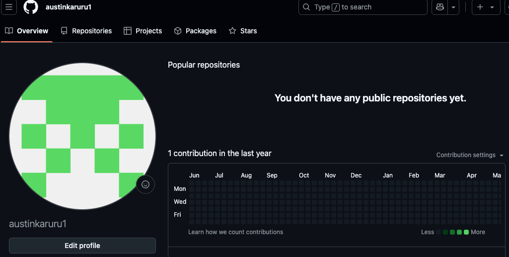 New GitHub Account Dashboard
