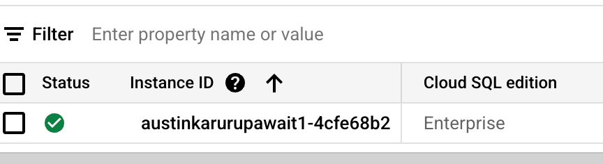 Cloud SQL Instances List