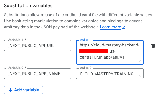 Frontend Substitution Variables
