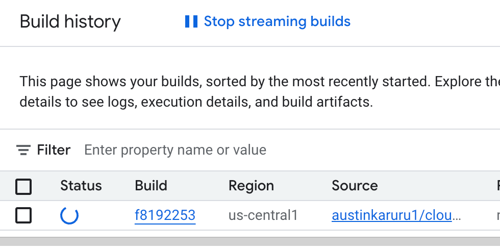 Cloud Build in Progress