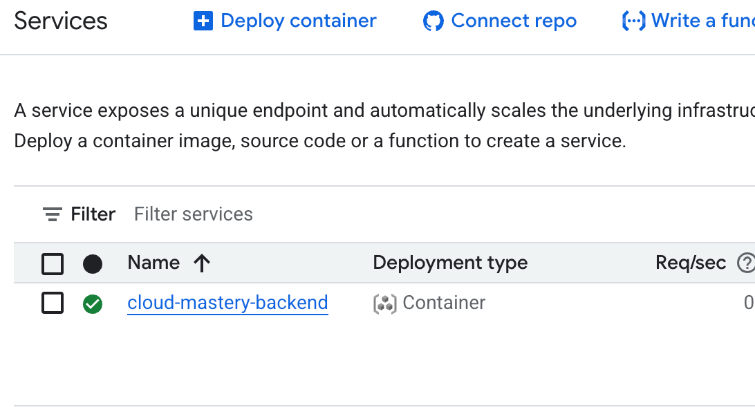 Cloud Run Backend Service