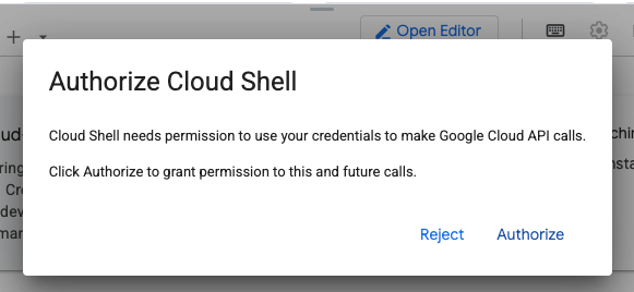 Authorize Cloud Shell