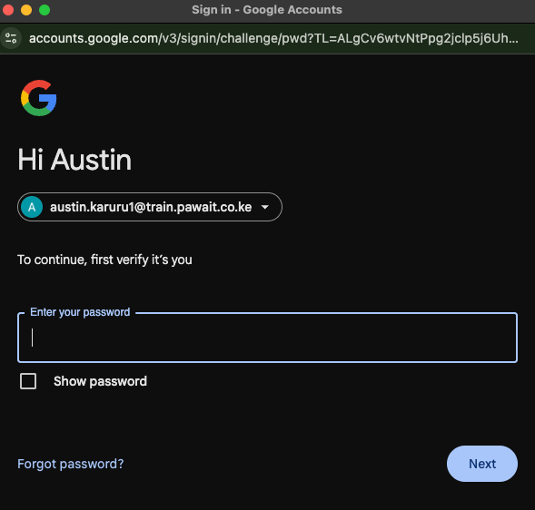 Re-authenticate for Cloud Shell