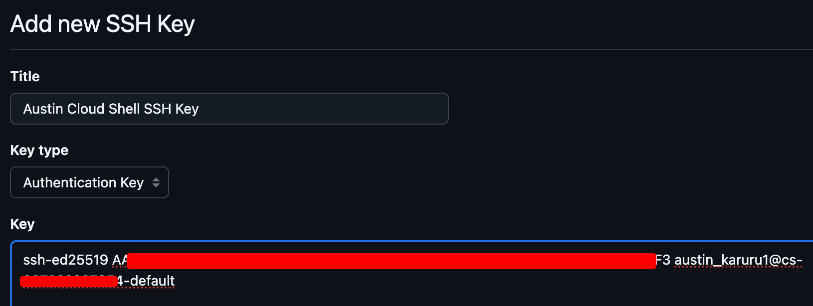 Add New SSH Key to GitHub