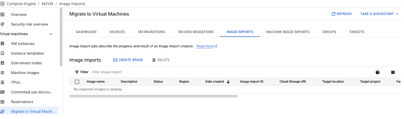 Create Image from MVM