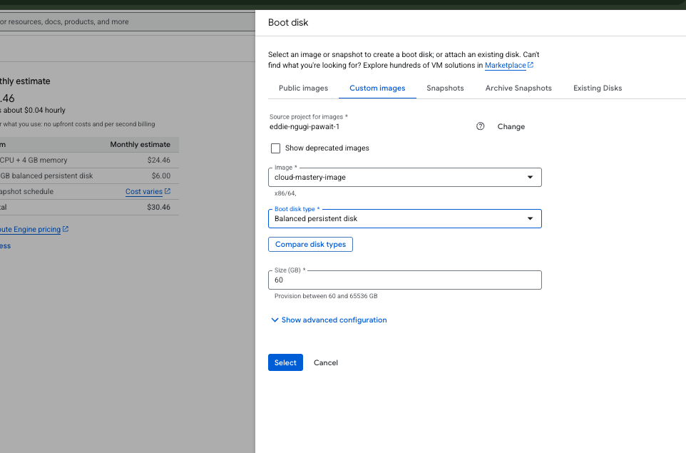 Import boot disk from gcs